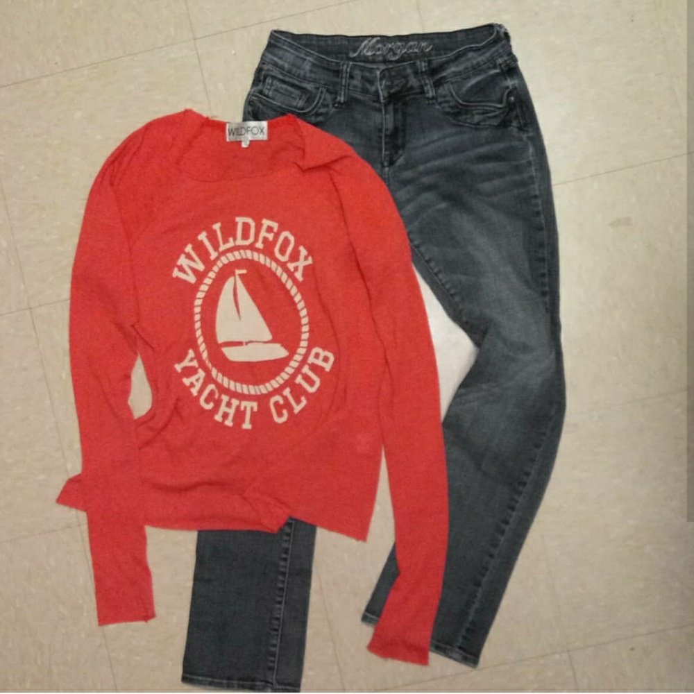 Wildfox Yatch Club Orange Shirt